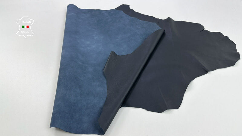 DARK BLUE Thick Soft Italian Lambskin Sheep Lamb leather hides 9sqf 1.2mm C2885