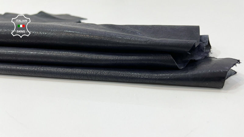 MIDNIGHT ANTHRACITE WASHED VEGETABLE TAN Soft Lambskin leather 5+sqf 0.8mm C249