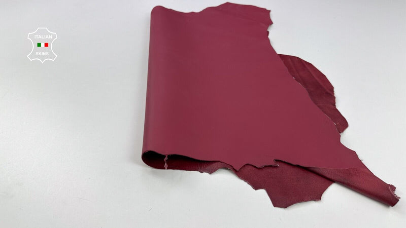 WINE CRACKLED DOUBLE FACE ON Smooth Italian Lambskin leather 5+sqf 1.0mm #C2294