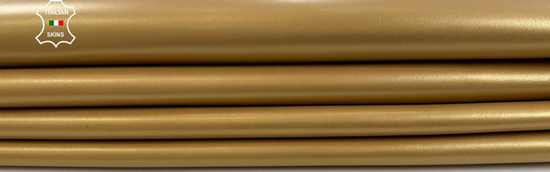 GOLD PEARLIZED Soft Italian Lambskin Sheep leather  2 skins 10+sqf 0.9mm #C2714