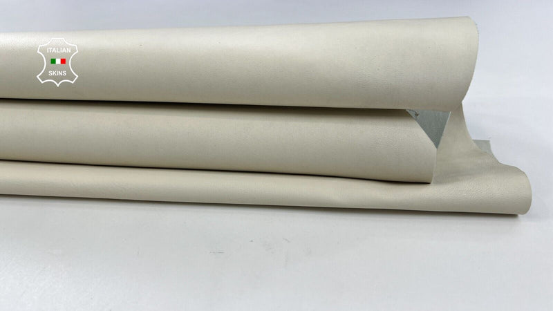 IVORY Thick Italian Goatskin Goat leather Bookbinding hides 6+sqf 1.1mm #C1727