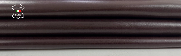 REDDISH CHESTNUT BROWN SHINY Soft Italian Lambskin leather hide 4sqf 1.0mm C1721