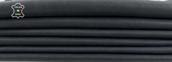 WASHED BLACK MATTE VEGETABLE TAN Thick Lamb leather 3 skins 18sqf 1.5mm #C835