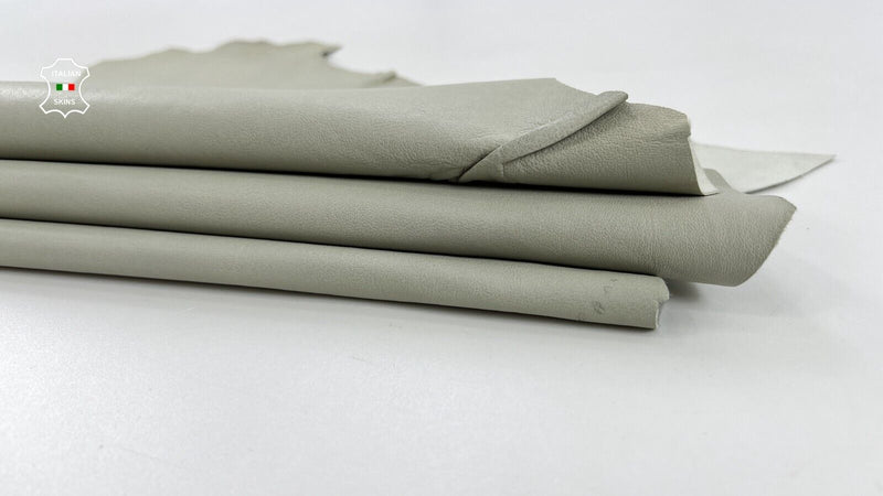 LIGHT KHAKI GREEN Soft Italian Lambskin sheep leather hides 4sqf 0.8mm C669