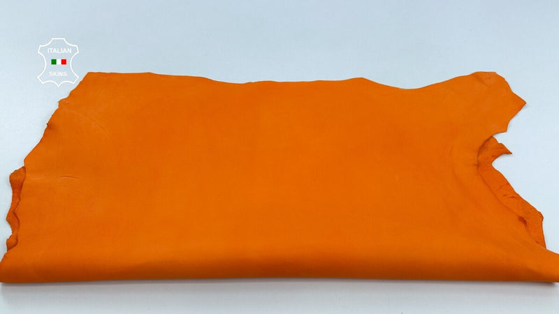 NATURAL ORANGE NAKED Thick Italian Goatskin Goat leather hides 5sqf 1.1mm #C2295