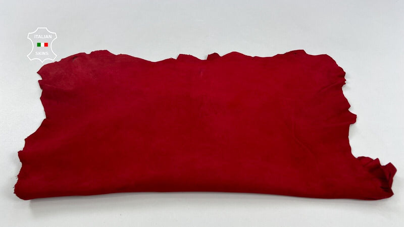 RED SUEDE Soft Italian Goatskin Goat leather hides Bookbinding 3sqf 0.8mm #C1787