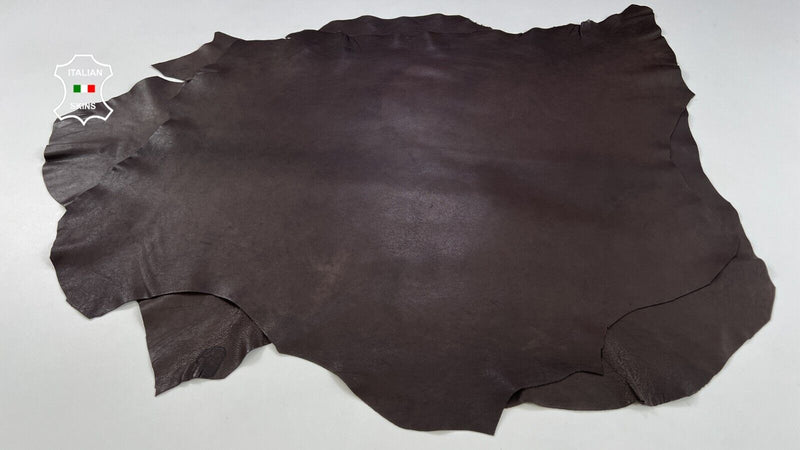 DARK BROWN VEGETABLE TAN Soft Italian Lamb leather 2 skins 12sqf 0.9mm #C2015