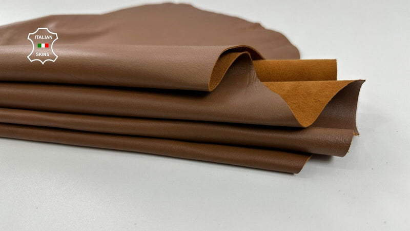 MEDIUM BROWN Soft Italian Lambskin Sheep Leather Bookbinding 4+sqf 0.7mm #C2397