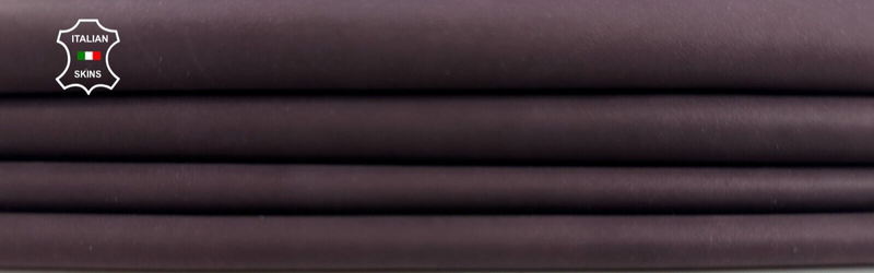 EGGPLANT DARK PURPLE Thin Soft Italian Lambskin leather hides 5sqf 0.6mm #C2165