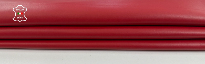 RED Soft Italian Lambskin Sheep leather hide skins bookbinding 4+sqf 0.8mm C2820