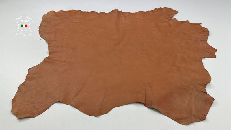 NATURAL TAN Thin Soft Italian Lambskin leather hides skins 6+sqf 0.5mm #C2268