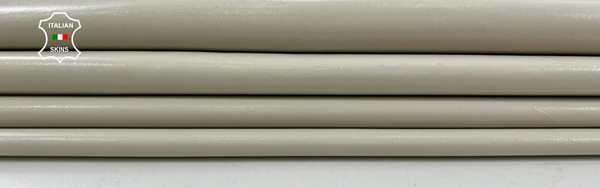 IVORY COATED SHINY Thin Soft Italian Lambskin leather hides 6sqf 0.5mm #C1673