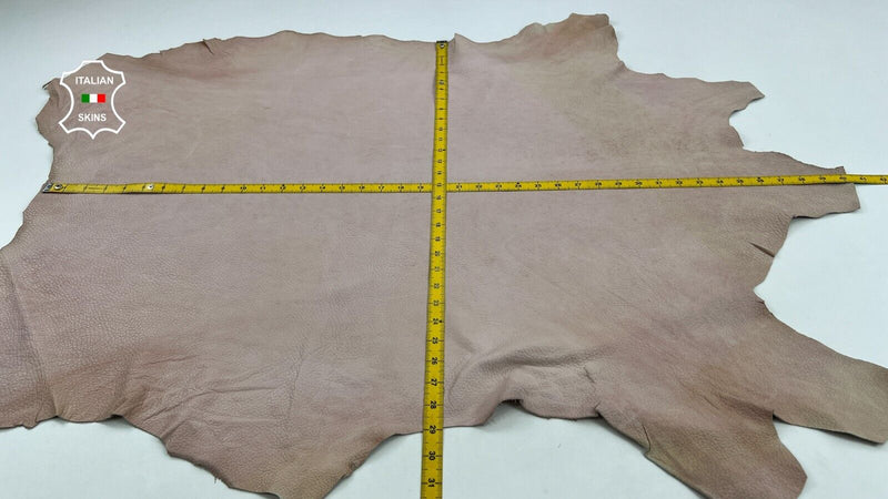 NATURAL LIGHT PINK PEBBLE GRAINY VINTAGE LOOK Soft Lamb leather 8sqf 0.9mm C1019