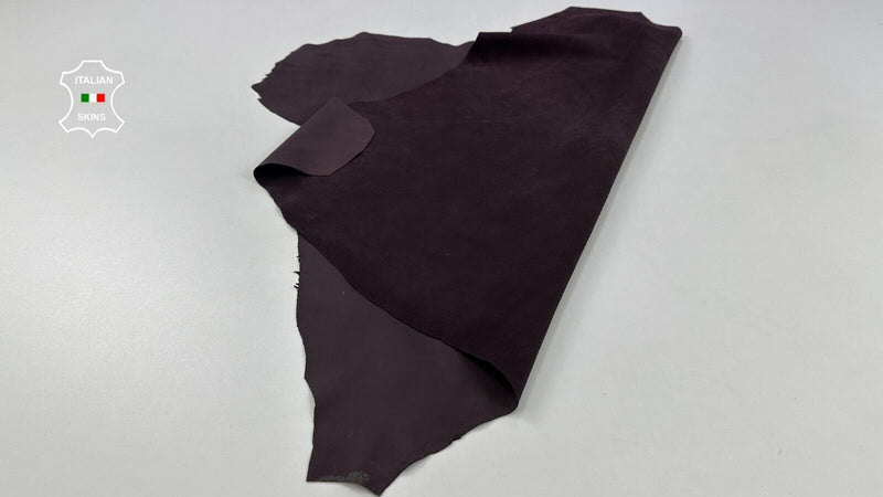 EGGPLANT DARK PURPLE Thin Soft Italian Lambskin leather hides 5sqf 0.6mm #C2165