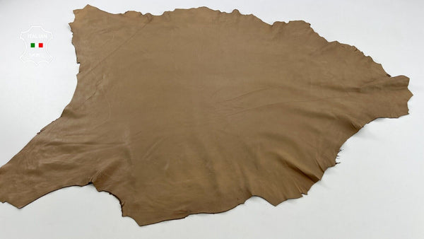 NUT BROWN VEGETABLE TAN Soft Italian Lambskin leather hides skin 8sqf 0.9mm C579