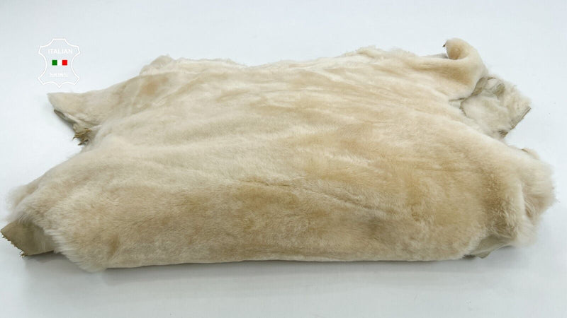 IVORY LIGHT SAND Hair On DOUBLE FACE On Suede sheepskin fur 7 skins 35sqf #C743