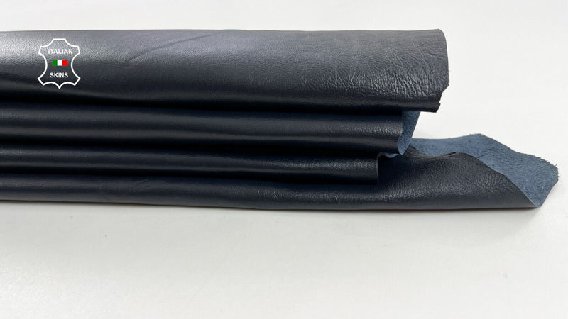 VERY DARK BLUE Thick Soft Italian Lambskin leather hides skins 7+sqf 1.2mm #C863