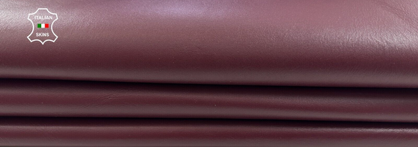 WINE BORDEAUX CRINKLED Italian Goatskin Goat leather hides 5+sqf 0.8mm #C2278