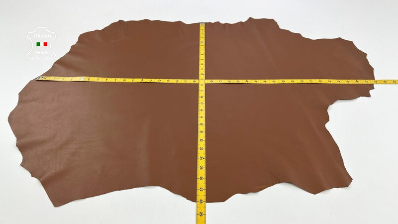 MEDIUM BROWN Thin Soft Italian Lambskin Sheep leather hides 7sqf 0.5mm #C2736