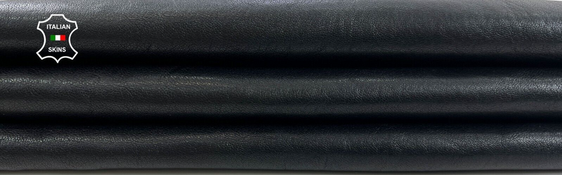 WASHED BLACK VEGETABLE TAN Thick Soft Italian Lambskin leather 5sqf 1.3mm C768