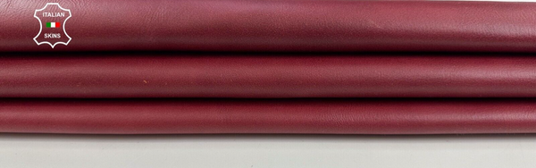 WINE CRACKLED DOUBLE FACE ON Smooth Italian Lambskin leather 5+sqf 1.0mm #C2294