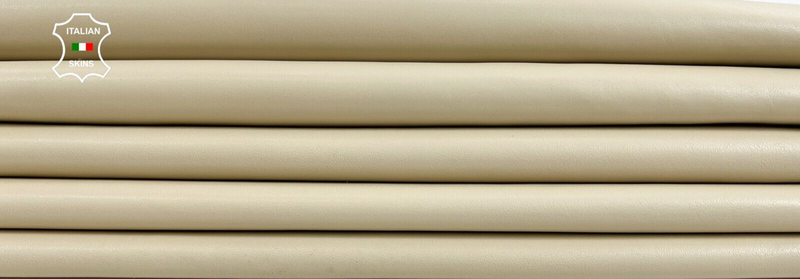 IVORY Soft Italian Lambskin Lamb Sheep leather hides 2 skins 11sqf  1.0mm #C1074