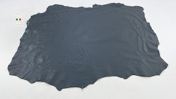 GREY COATED CRINKLE Thin Soft Italian Lambskin leather hides 6sqf 0.5mm #C1666