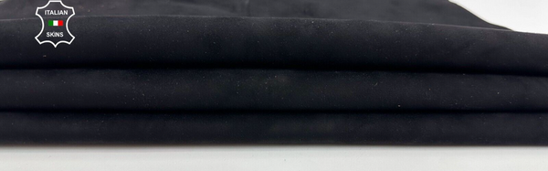 BLACK SUEDE Soft Italian Lambskin Sheep leather hides skins 3+sqf 0.9mm #C2293