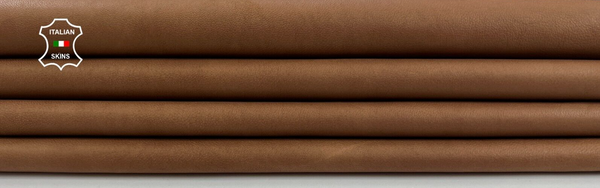 NATURAL LIGHT BROWN VEGETABLE TAN Soft Italian Lamb leather 6+sqf 0.7mm #C2130