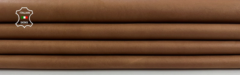 NATURAL LIGHT BROWN VEGETABLE TAN Soft Italian Lamb leather 6+sqf 0.7mm #C2130