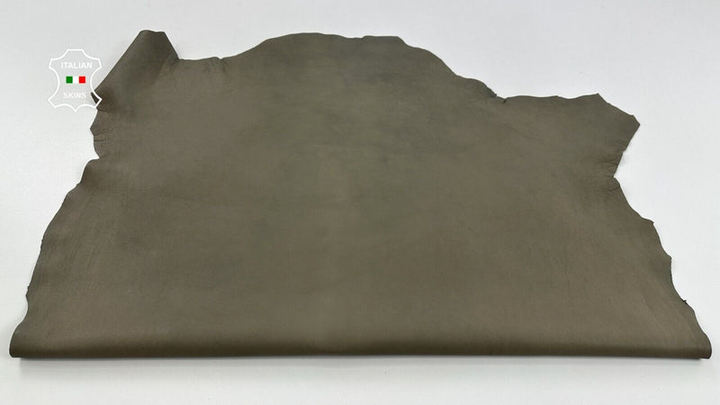 KHAKI GREY VEGETABLE TAN Thick Soft Lambskin leather hides 8sqf 1.1mm #C2808