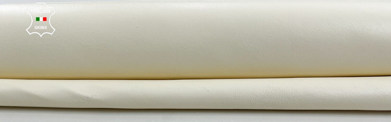 IVORY BUTTER SMOOTH Italian Goatskin Goat leather hides skins 6sqf 1.0mm #C887