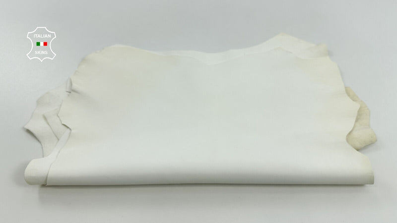 UNDYED VANILLA WHITE NAKED ROUGH Soft Goatskin leather 2 skins 7sqf 1.0mm #C2339