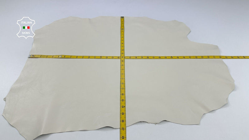 IVORY Italian Lambskin Sheep Lamb leather hides Bookbinding 6sqf 0.8mm #C2272