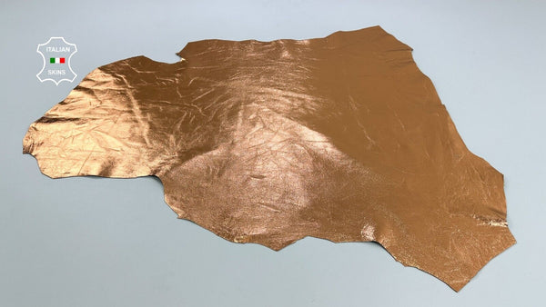 METALLIC COPPER Soft Italian Lambskin Sheep Lamb leather hides 5sqf 0.9mm #C2361