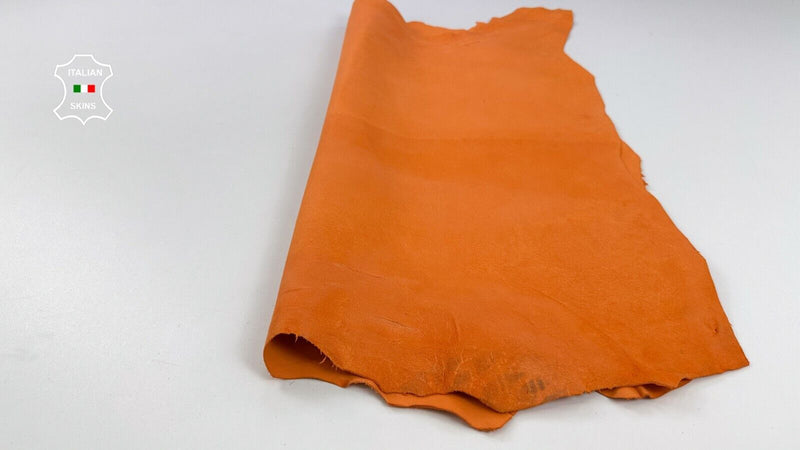 NATURAL ORANGE NAKED Thick Italian Goatskin Goat leather hides 5sqf 1.1mm #C2295