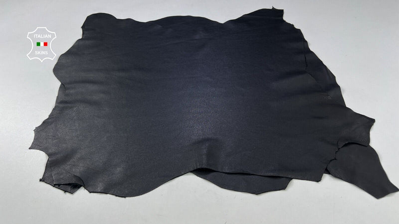 JET BLACK Very Soft Italian Lambskin Sheep leather 2 skins 10sqf 0.7mm #C1962