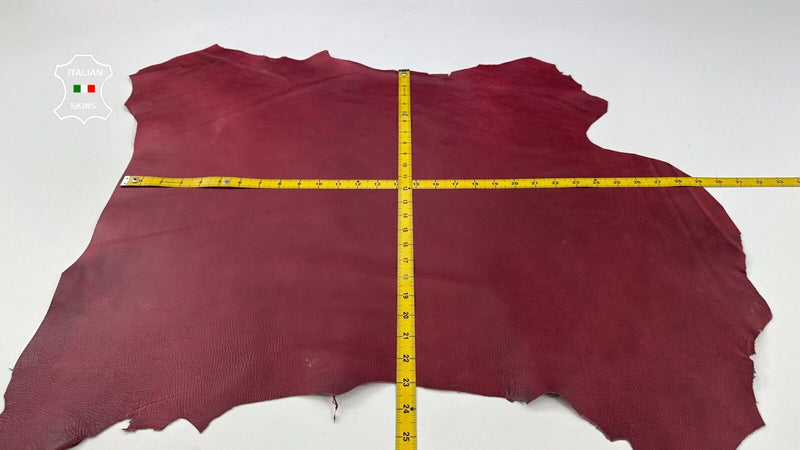 WINE CRACKLED DOUBLE FACE ON Smooth Italian Lambskin leather 5+sqf 1.0mm #C2294