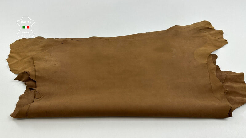 LIGHT BROWN NUBUCK Italian Goatskin leather hide hides 4 skins 20sqf 1.0mm C3039