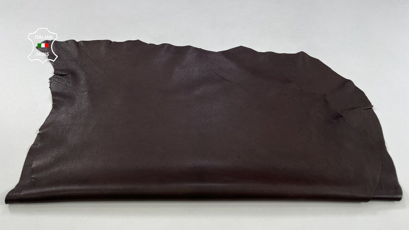 DARK BROWN VEGETABLE TAN Soft Italian Lamb leather 2 skins 12sqf 0.9mm #C2015