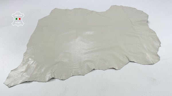 IVORY COATED SHINY Thin Soft Italian Lambskin leather hides 6sqf 0.5mm #C1673