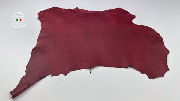 WINE CRACKLED DOUBLE FACE ON Smooth Italian Lambskin leather 5+sqf 1.0mm #C2294