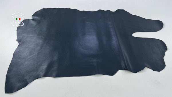 NAVY DARK BLUE SHINY Thick Italian Metis Lambskin leather hides 6sqf 1.2mm C1456