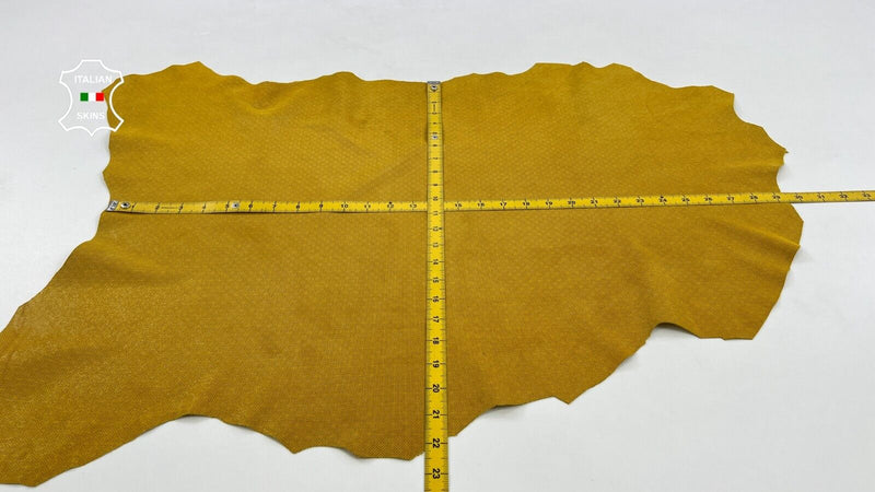 YELLOW NUBUCK EYE ATTRACTION PRINT Thin Soft Goatskin leather 5sqf 0.6mm #C1178