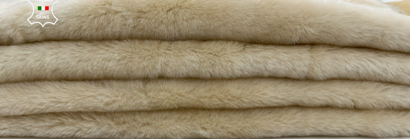 IVORY LIGHT SAND Hair On DOUBLE FACE On Suede sheepskin fur 7 skins 35sqf #C743