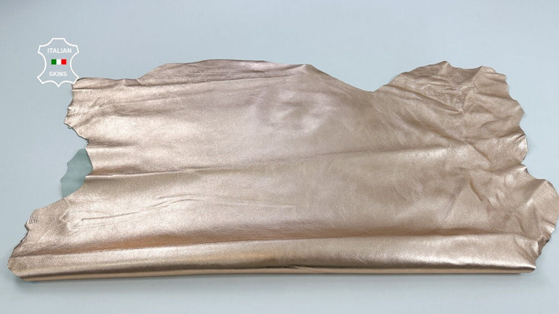 METALLIC ROSE GOLD Thick Soft Italian Lambskin leather hides 6+sqf 1.1mm #C2515