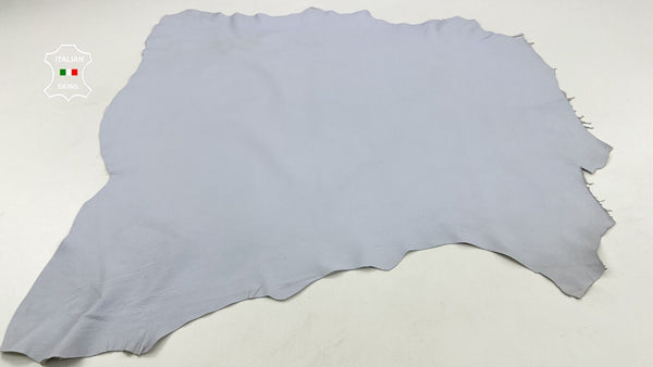 LIGHT GREYISH BLUE Thin Soft Italian Lambskin leather hides 7+sqf 0.6mm #C1638