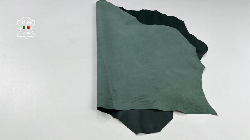 BOTTLE GREEN Thin Soft Italian Lambskin Sheep Lamb leather hide 5sqf 0.6mm C1981