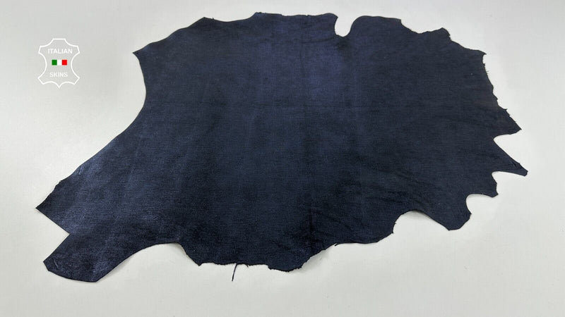 METALLIC DARK BLUE CANVAS PRINT Soft Italian Goatskin leather 5sqf 0.9mm #C2816