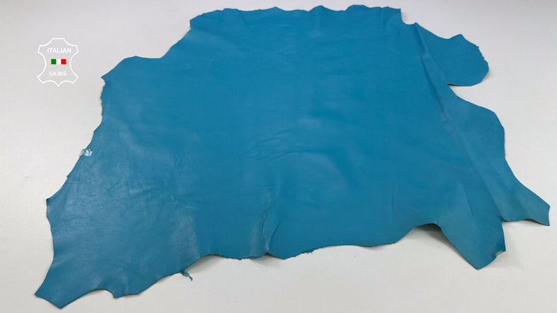 AZURE BLUE Italian Goatskin Goat leather hides skin Bookbinding 7sqf 0.8mm C2306